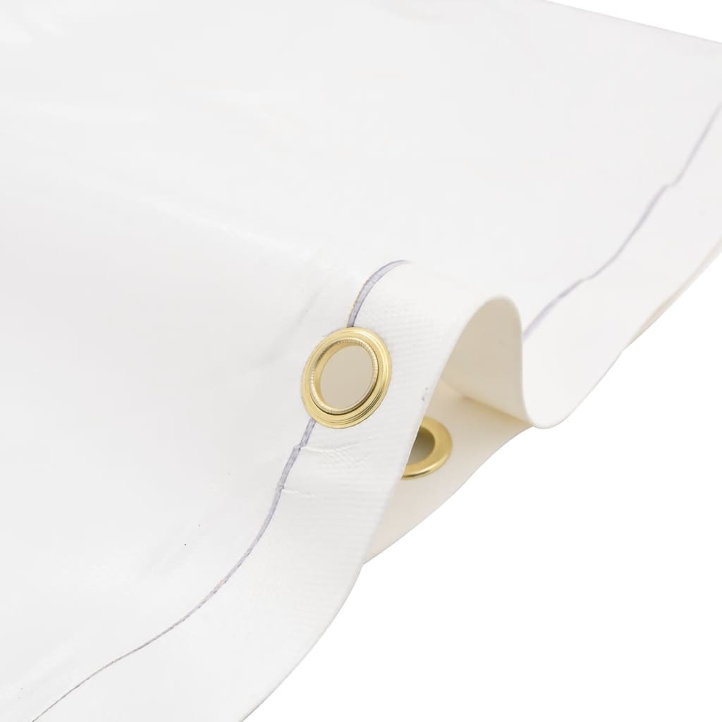 vidaXL Plandeka, biała, 5x8 m, 650 g/m²