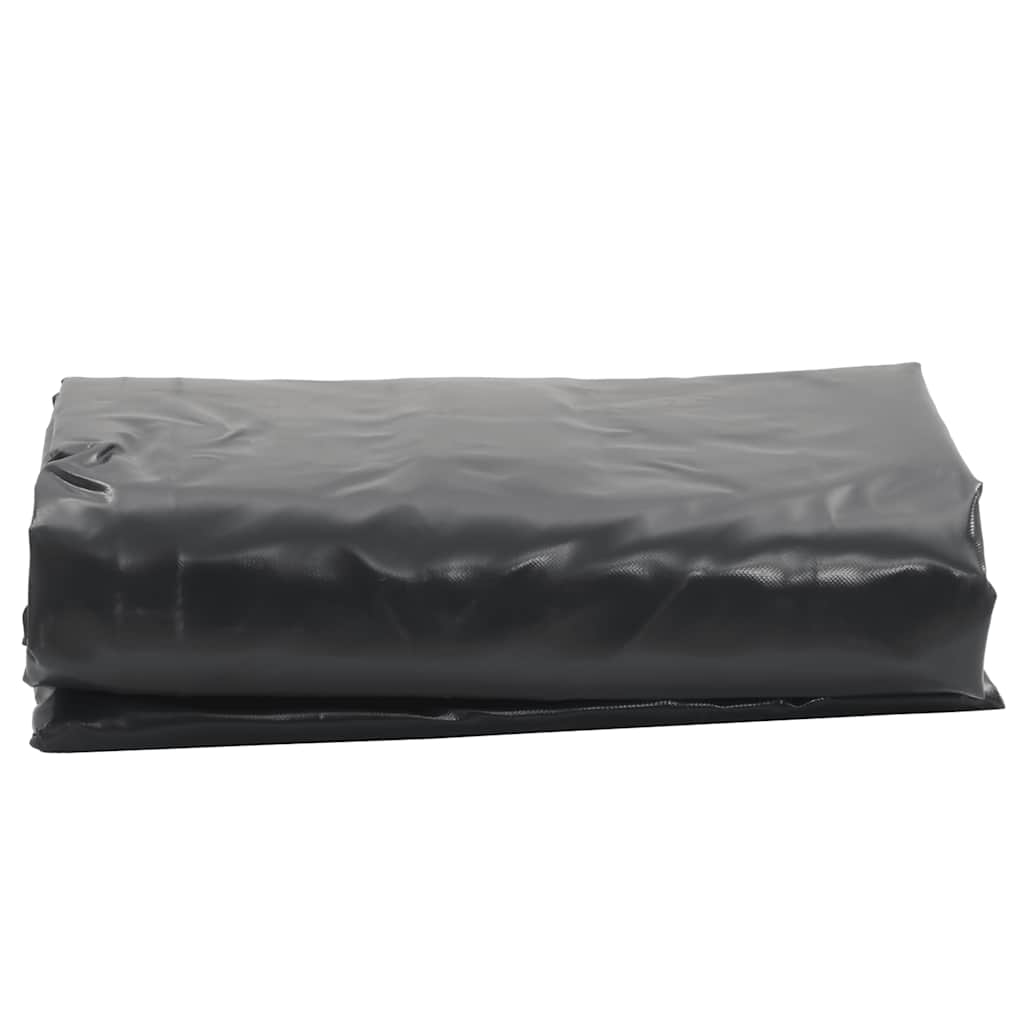 vidaXL Plandeka, czarna, 1x2,5 m, 650 g/m²