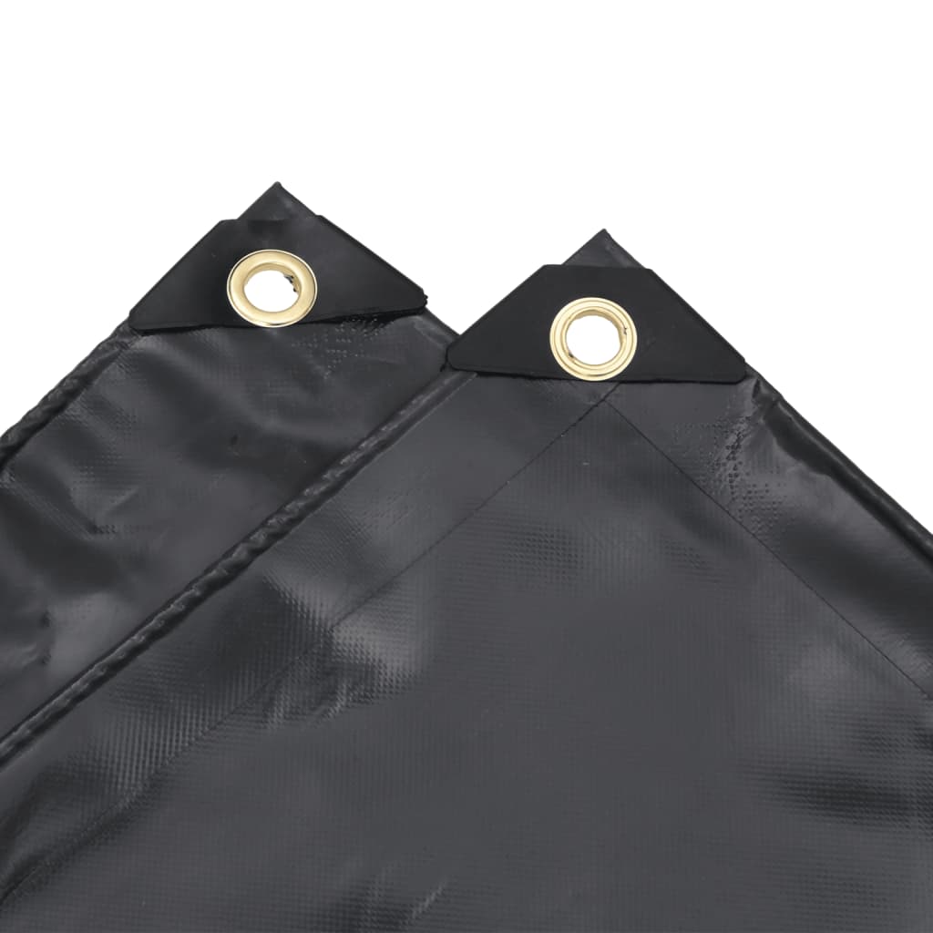 vidaXL Plandeka, czarna, 2,5x4,5 m, 650 g/m²