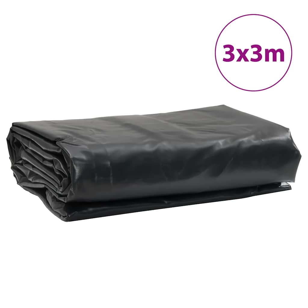 vidaXL Plandeka, antracytowa, 3x3 m, 650 g/m²