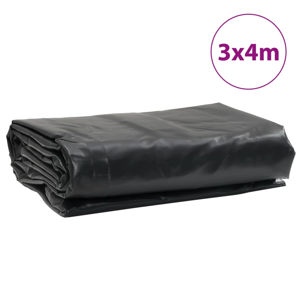 vidaXL Plandeka, antracytowa, 3x4 m, 650 g/m²