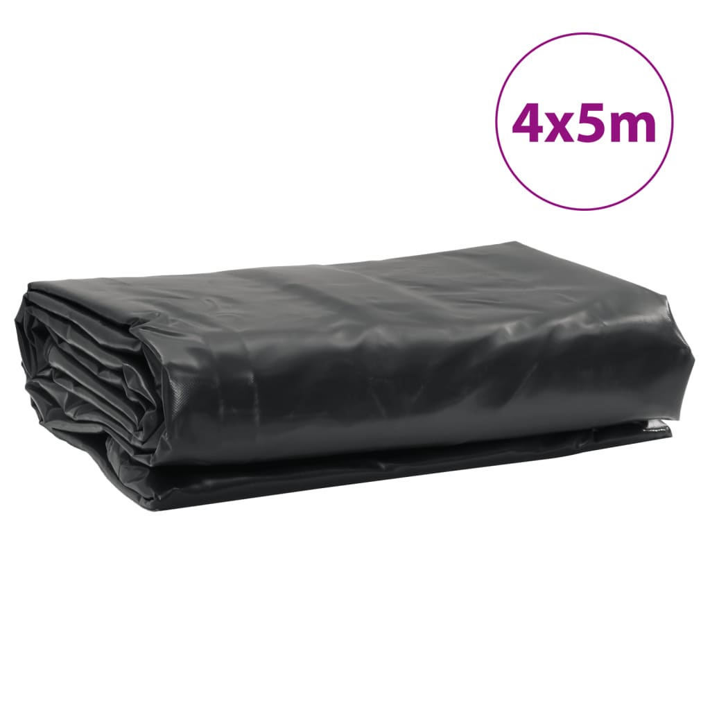 vidaXL Plandeka, antracytowa, 4x5 m, 650 g/m²