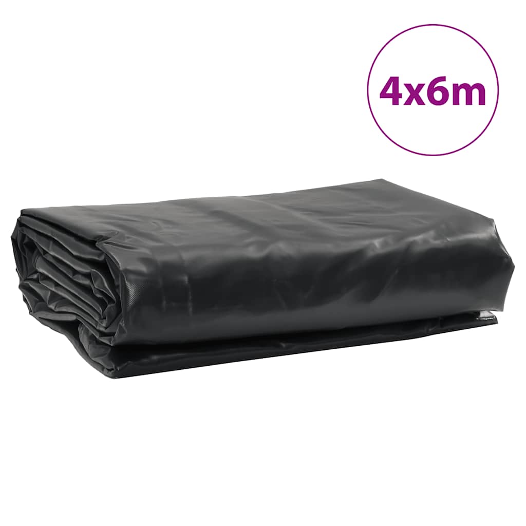 vidaXL Plandeka, antracytowa, 4x6 m, 650 g/m²