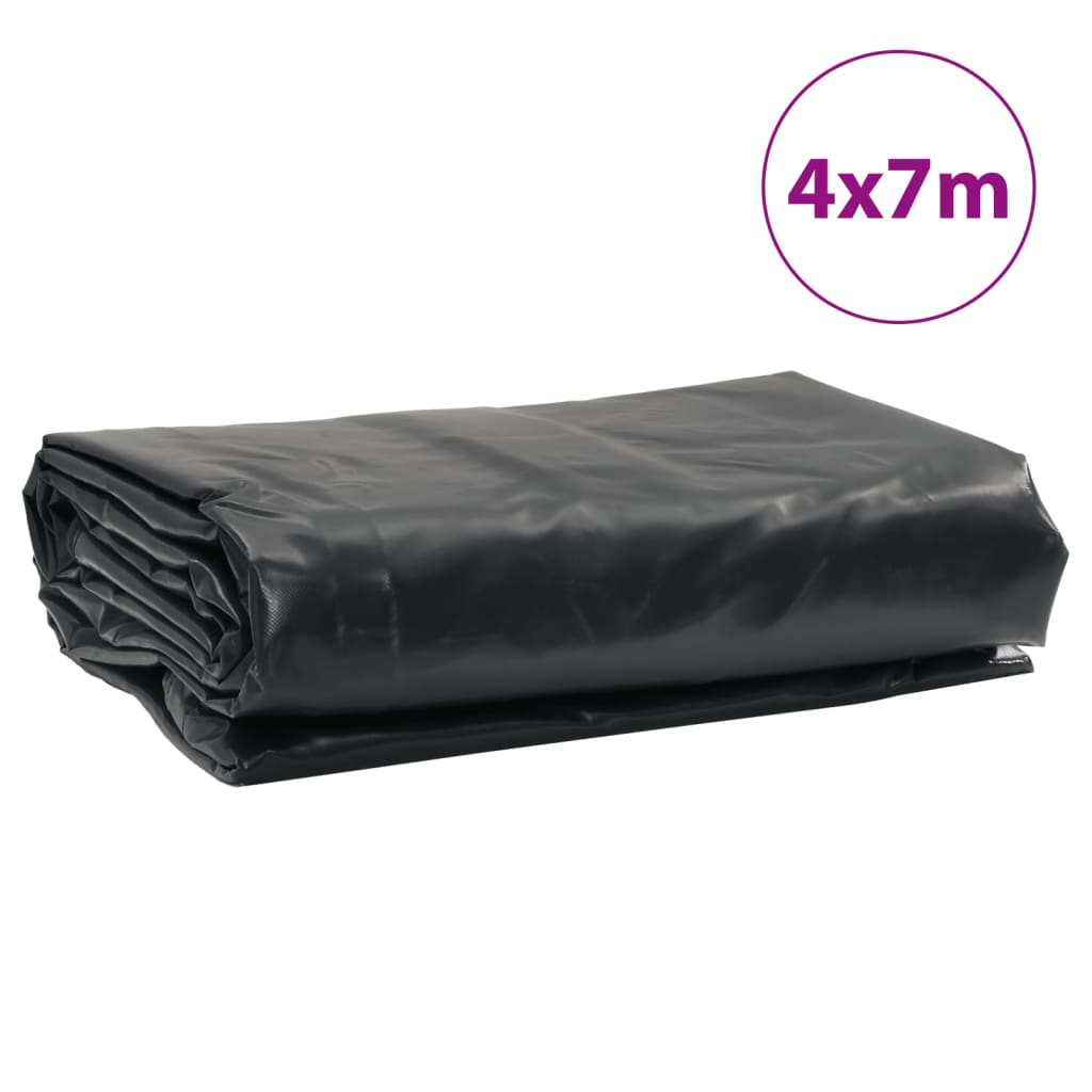 vidaXL Plandeka, antracytowa, 4x7 m, 650 g/m²