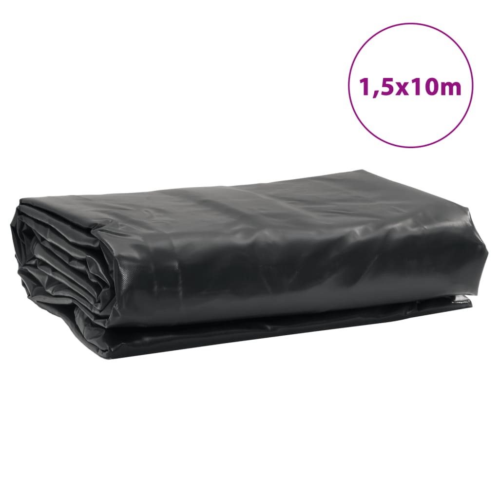 vidaXL Plandeka, antracytowa, 1,5x10 m, 650 g/m²