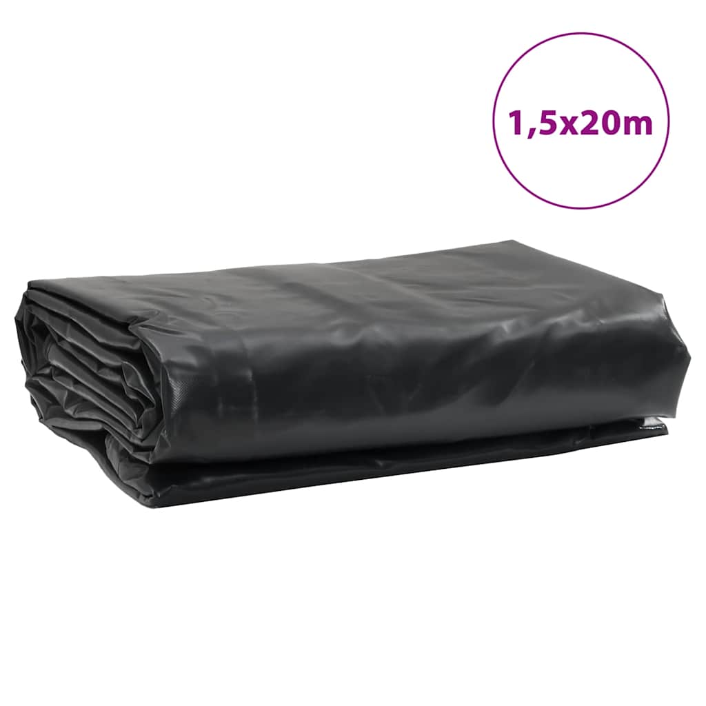 vidaXL Plandeka, antracytowa, 1,5x20 m, 650 g/m²