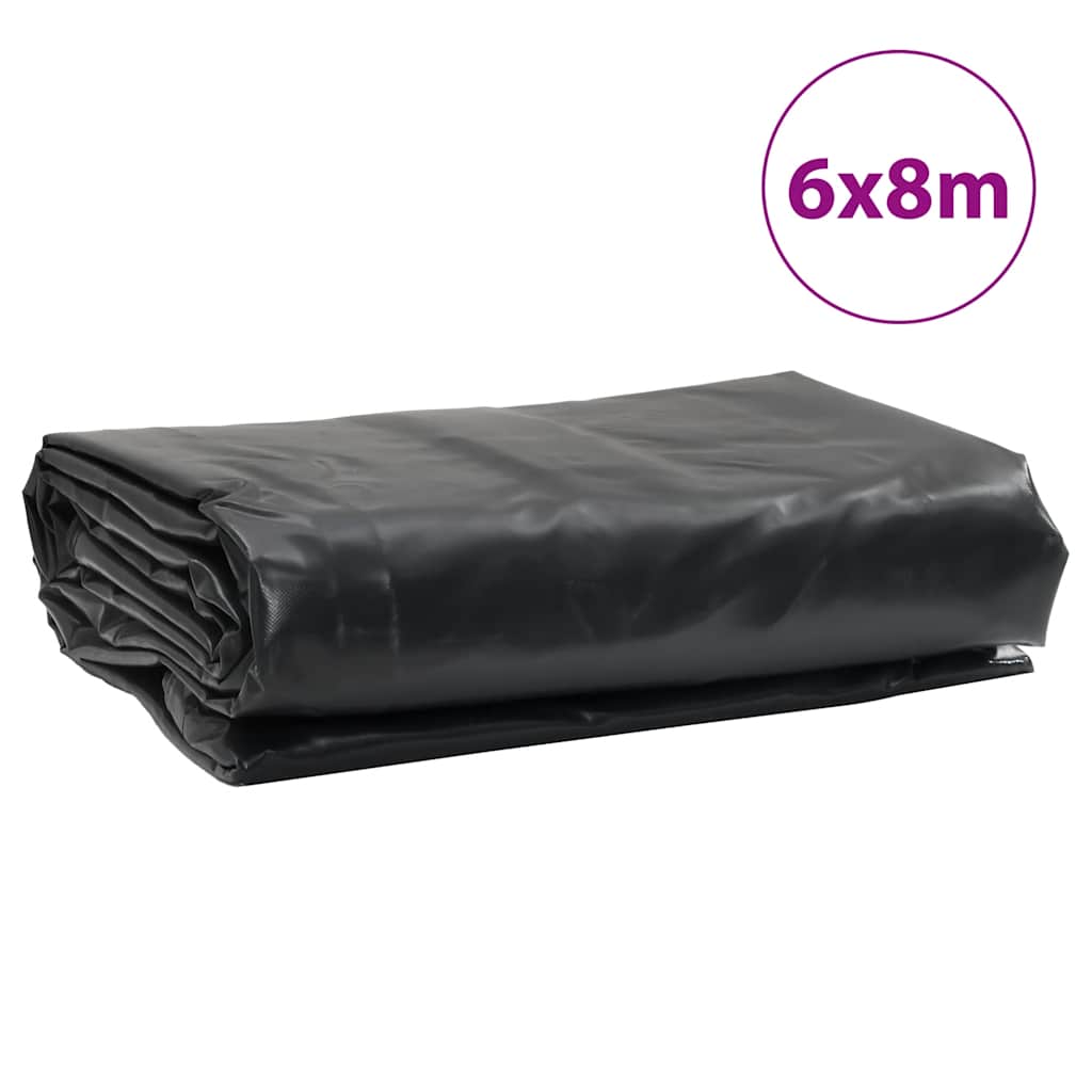 vidaXL Plandeka, antracytowa, 6x8 m, 650 g/m²