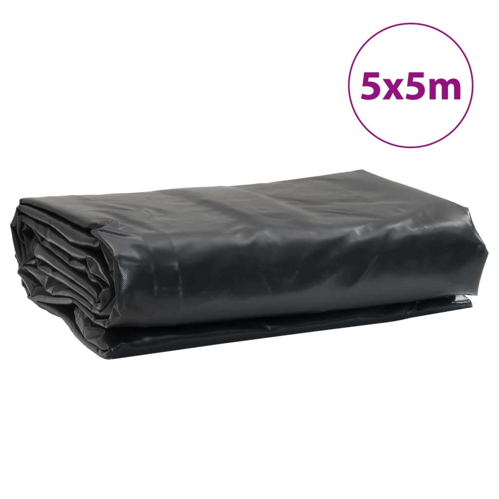 vidaXL Plandeka, antracytowa, 5x5 m, 650 g/m²