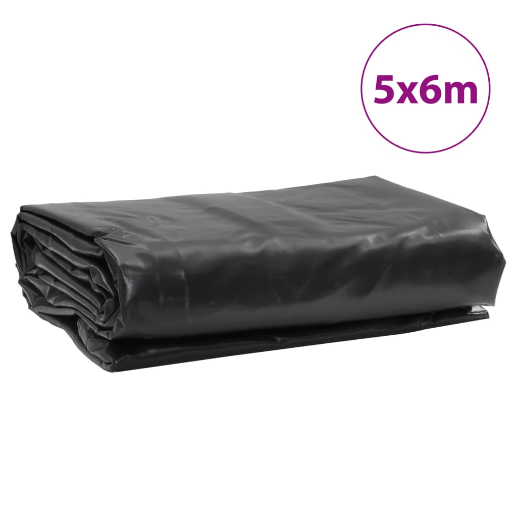 vidaXL Plandeka, antracytowa, 5x6 m, 650 g/m²