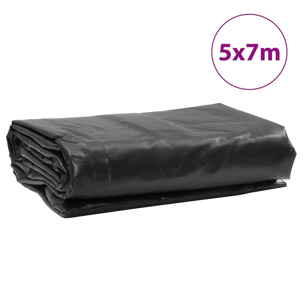 vidaXL Plandeka, antracytowa, 5x7 m, 650 g/m²