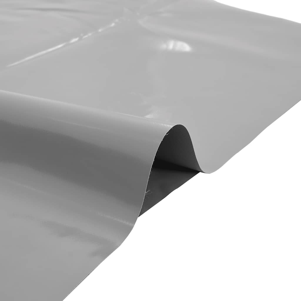 vidaXL Plandeka, szara, 4x4 m, 650 g/m²