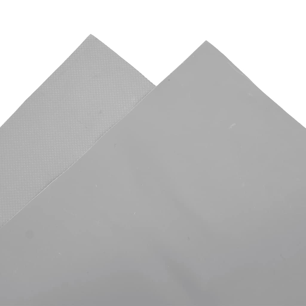 vidaXL Plandeka, szara, 4x4 m, 650 g/m²