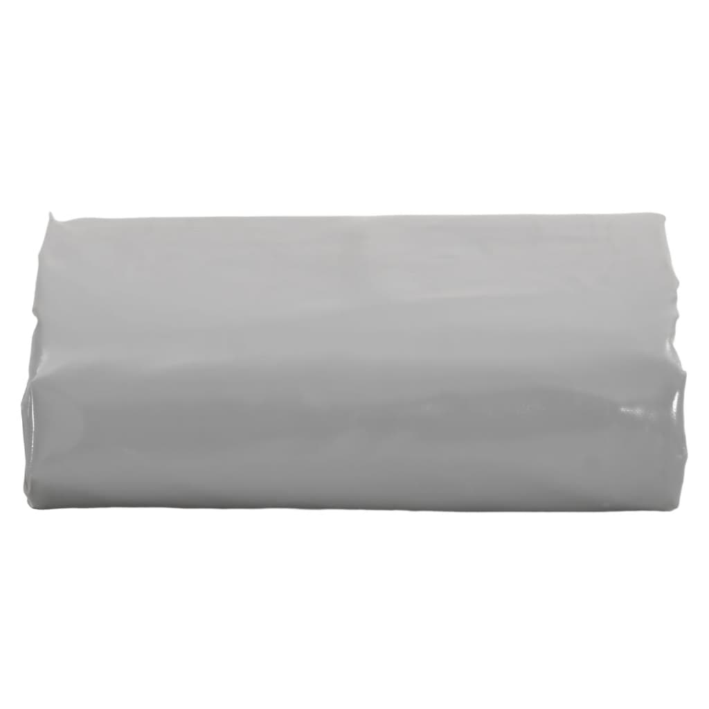 vidaXL Plandeka, szara, 4x7 m, 650 g/m²