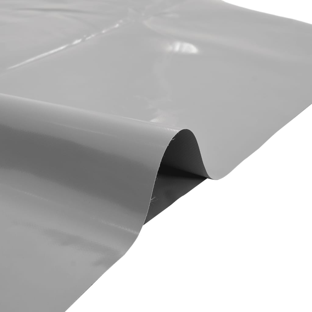 vidaXL Plandeka, szara, 1,5x10 m, 650 g/m²