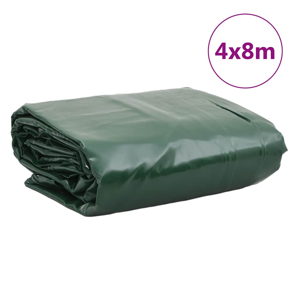 vidaXL Plandeka, zielona, 4x8 m, 650 g/m²