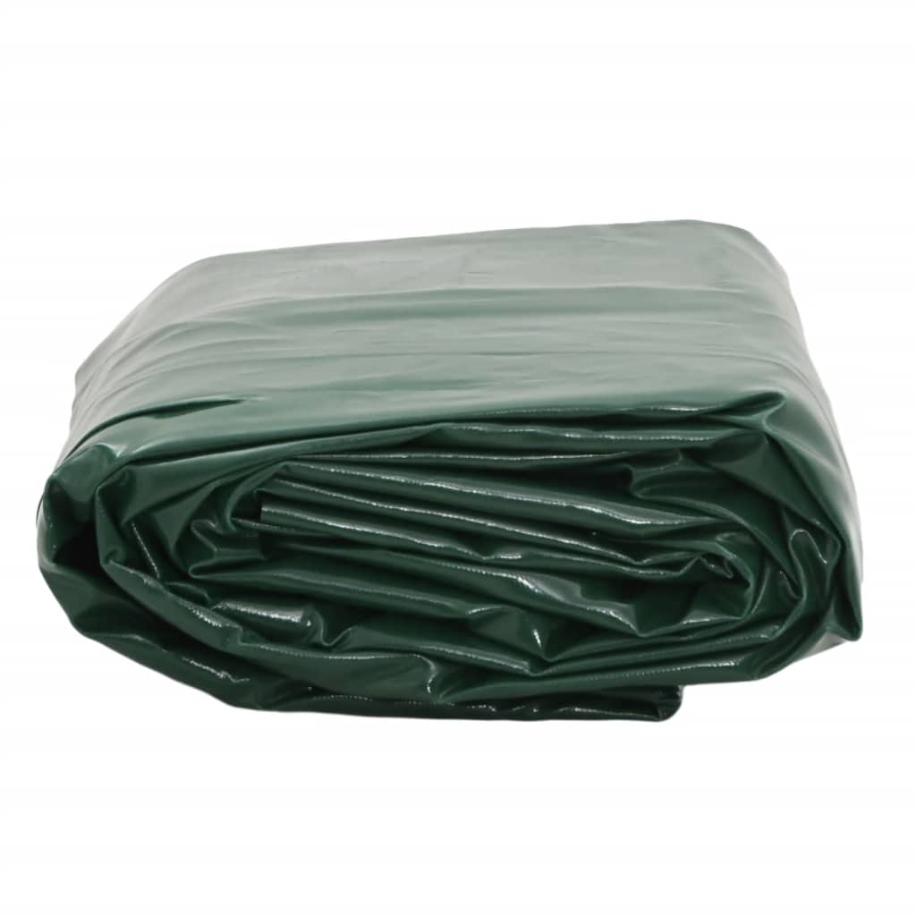vidaXL Plandeka, zielona, 1,5x6 m, 650 g/m²