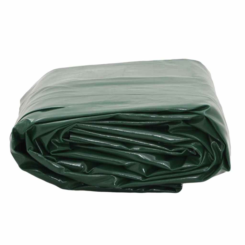 vidaXL Plandeka, zielona, 1,5x10 m, 650 g/m²