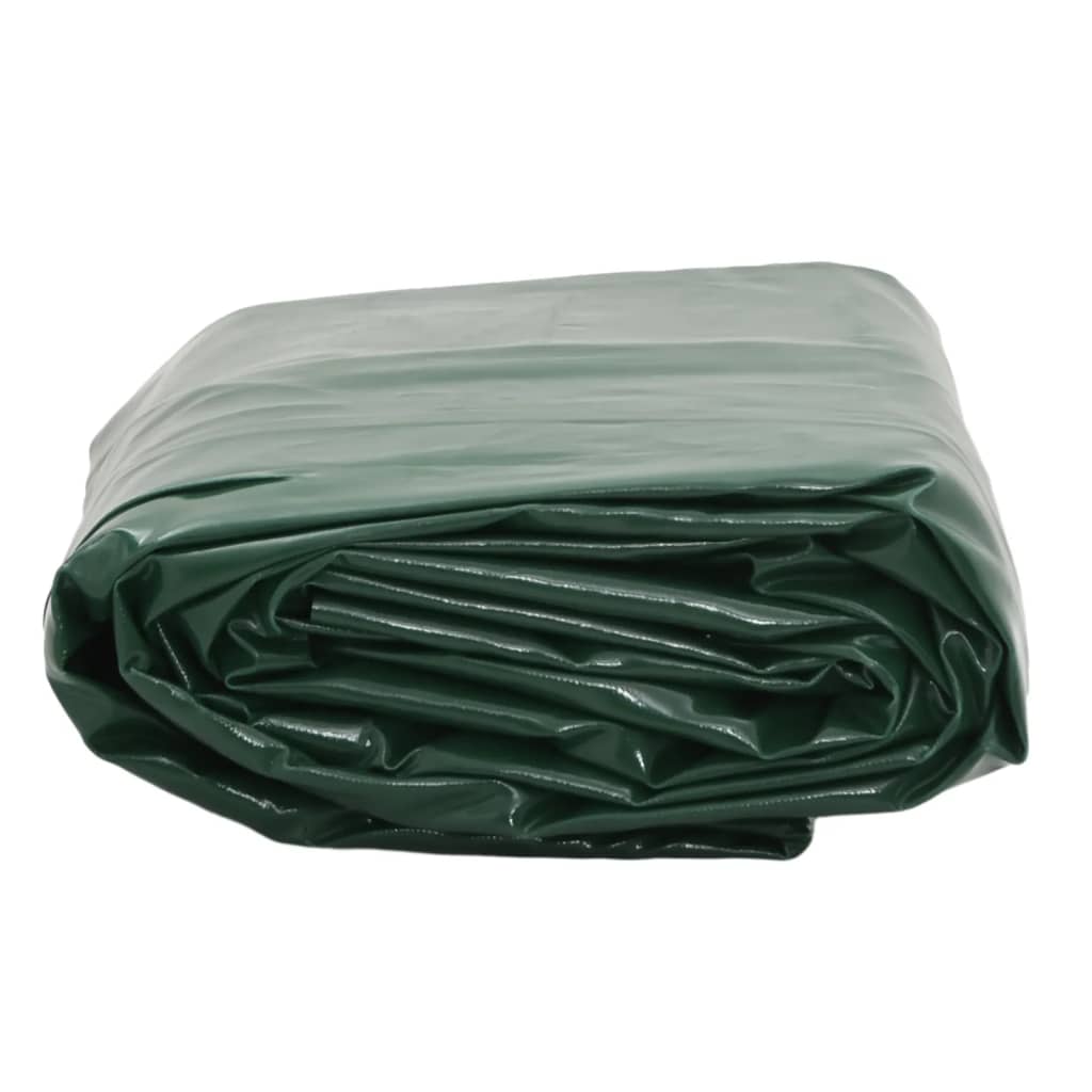 vidaXL Plandeka, zielona, 5x7 m, 650 g/m²