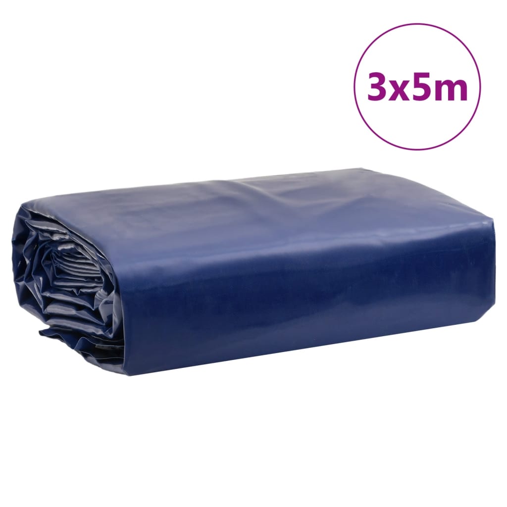 vidaXL Plandeka, niebieska, 3x5 m, 650 g/m²