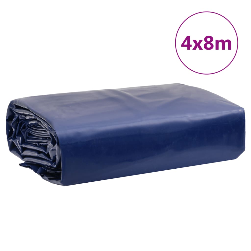vidaXL Plandeka, niebieska, 4x8 m, 650 g/m²