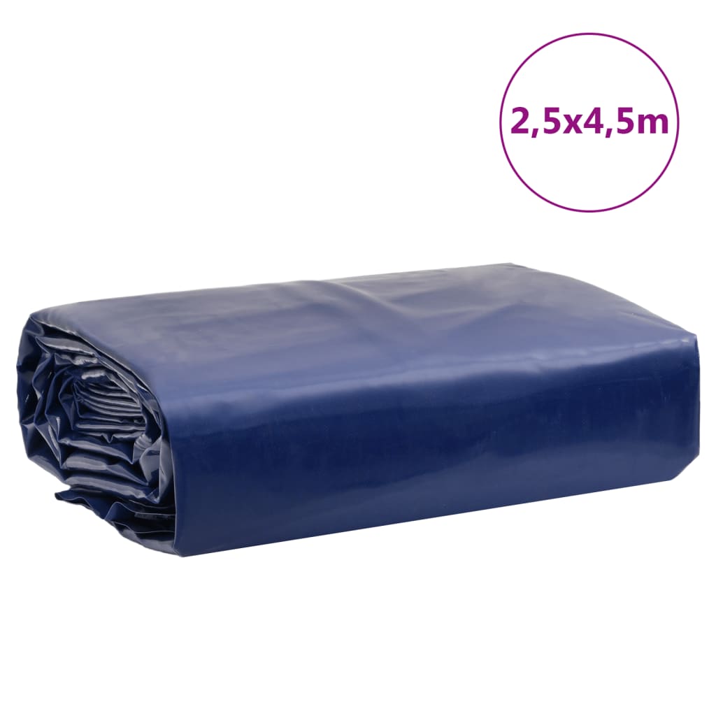 vidaXL Plandeka, niebieska, 2,5x4,5 m, 650 g/m²