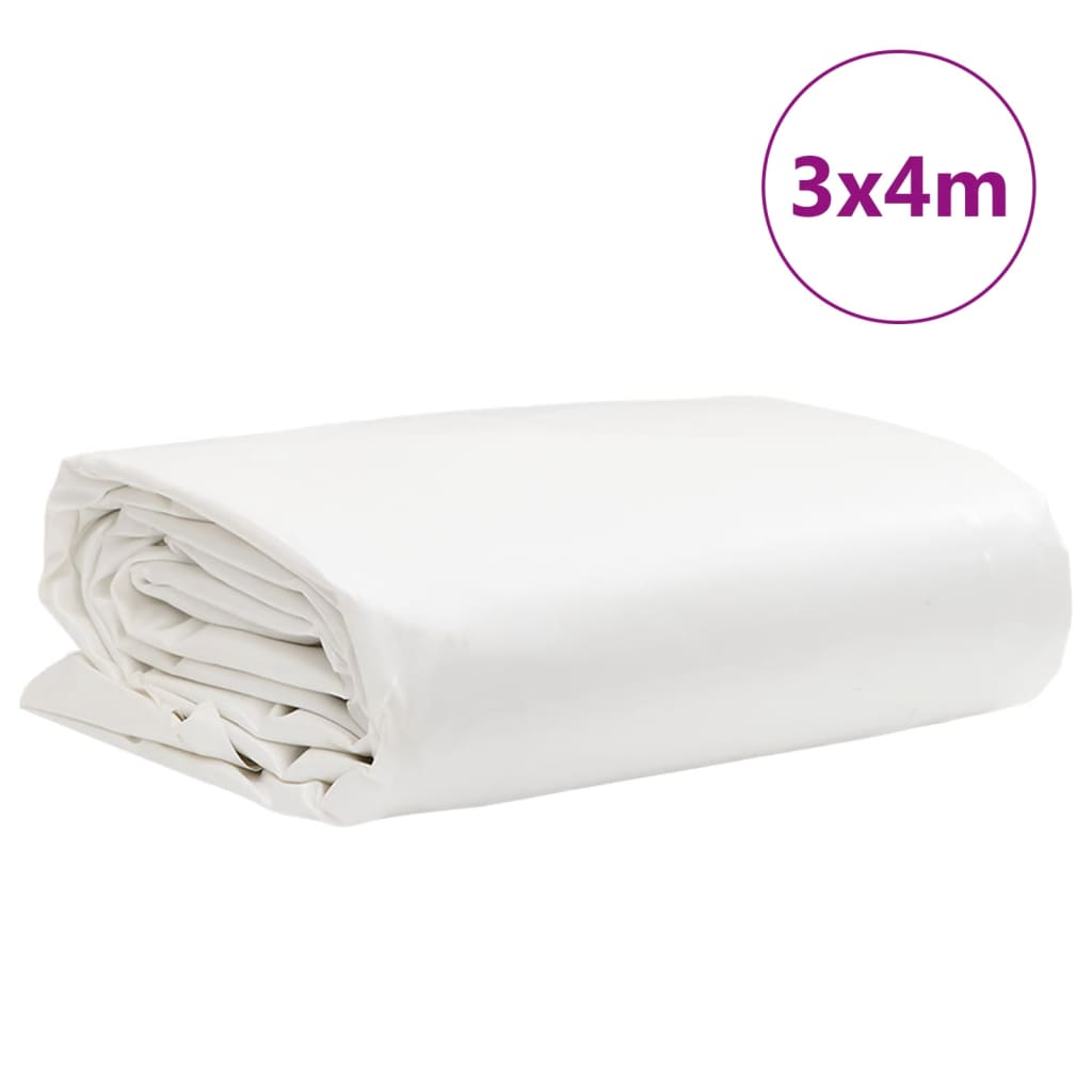 vidaXL Plandeka, biały, 3x4 m, 650 g/m²