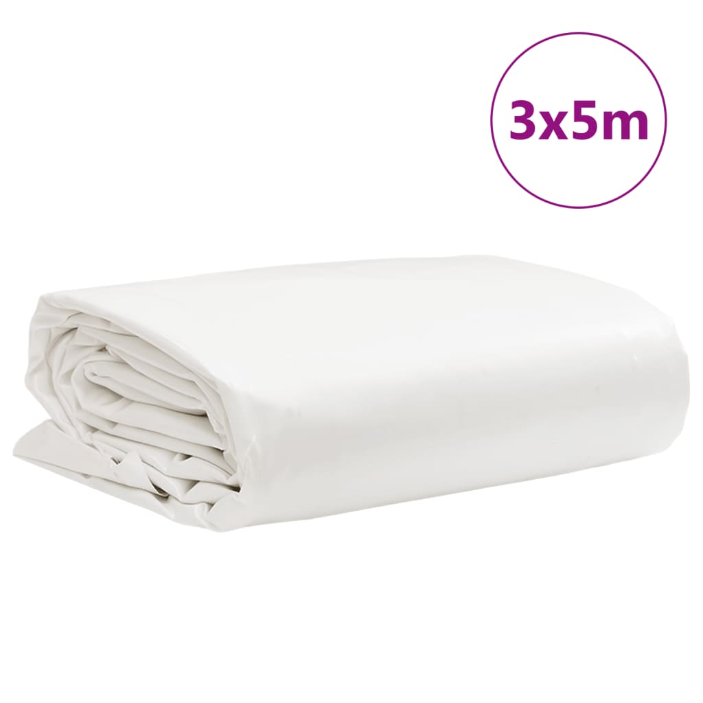 vidaXL Plandeka, biały, 3x5 m, 650 g/m²