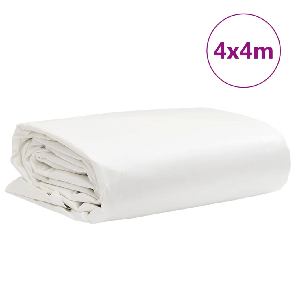 vidaXL Plandeka, biały, 4x4 m, 650 g/m²