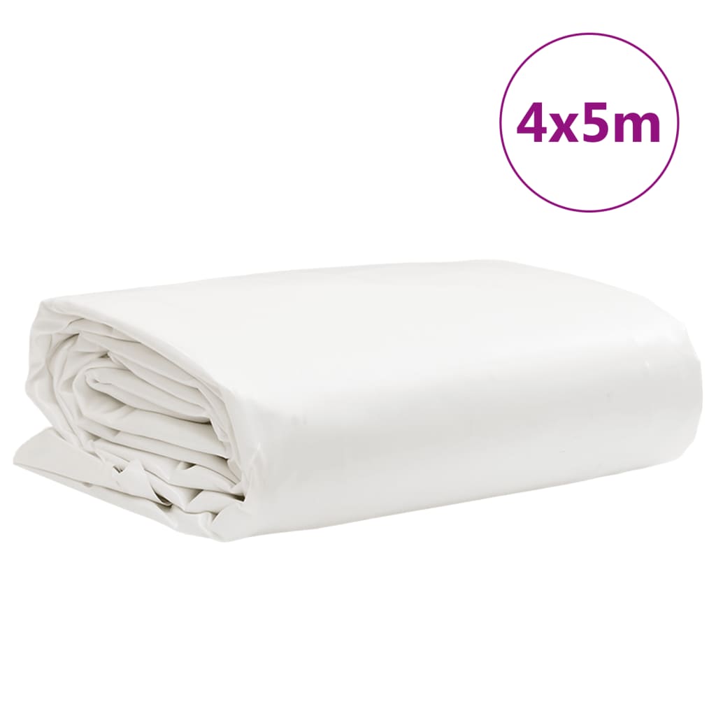 vidaXL Plandeka, biały, 4x5 m, 650 g/m²