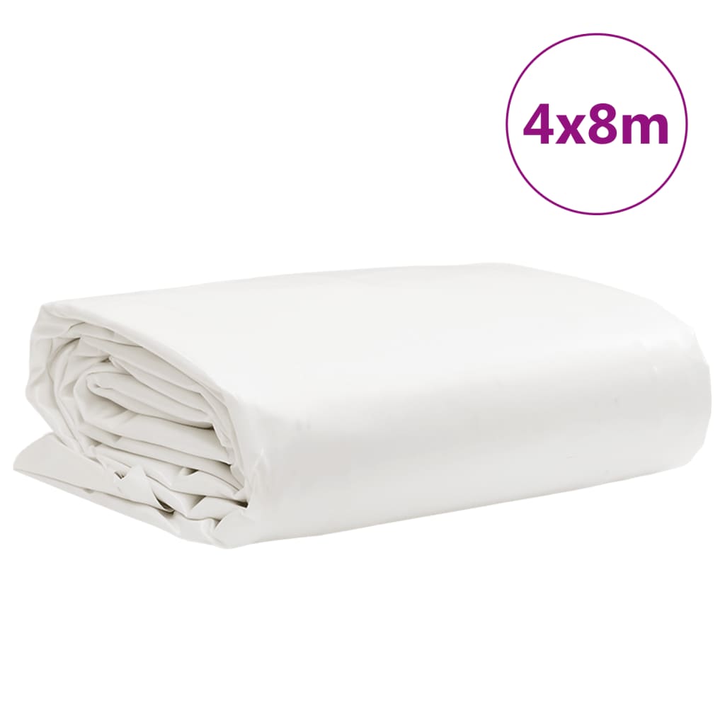 vidaXL Plandeka, biały, 4x8 m, 650 g/m²