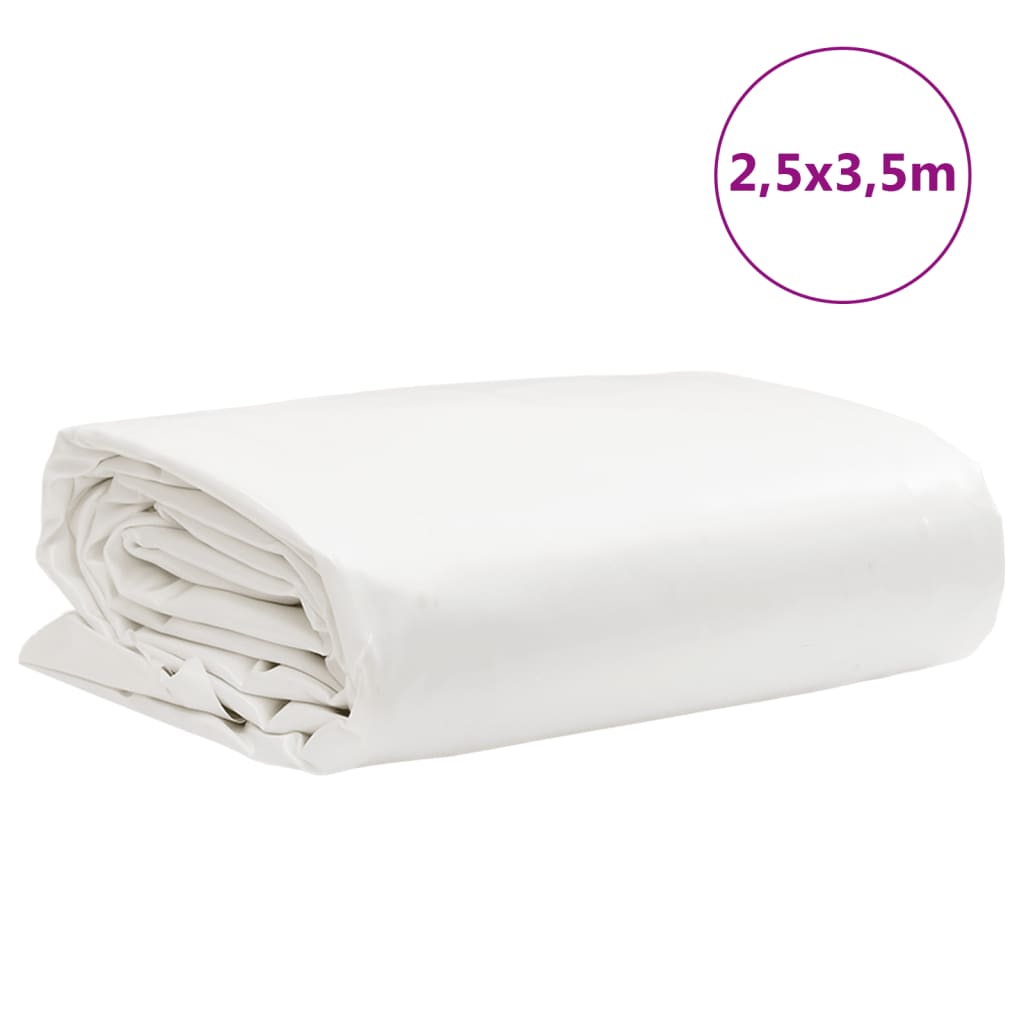 vidaXL Plandeka, biała, 2,5x3,5 m, 650 g/m²