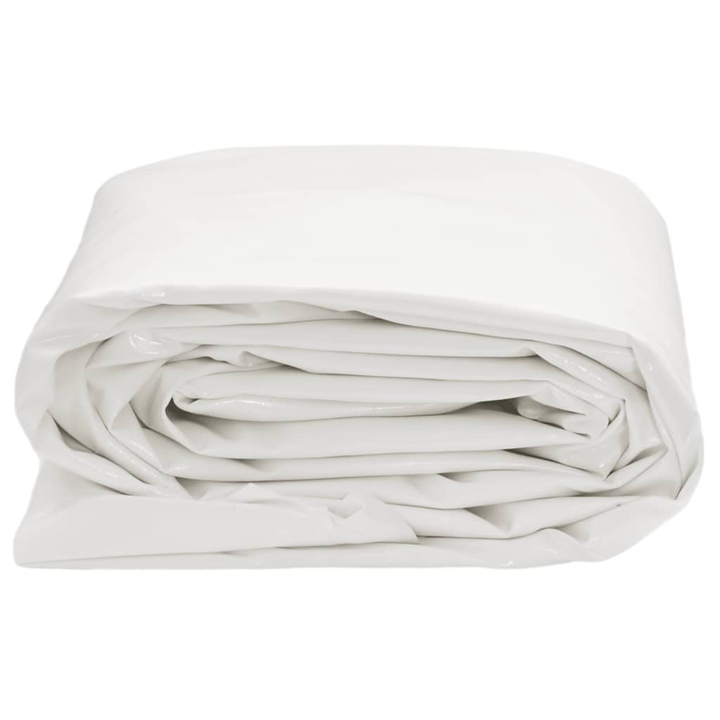 vidaXL Plandeka, biała, 6x8 m, 650 g/m²