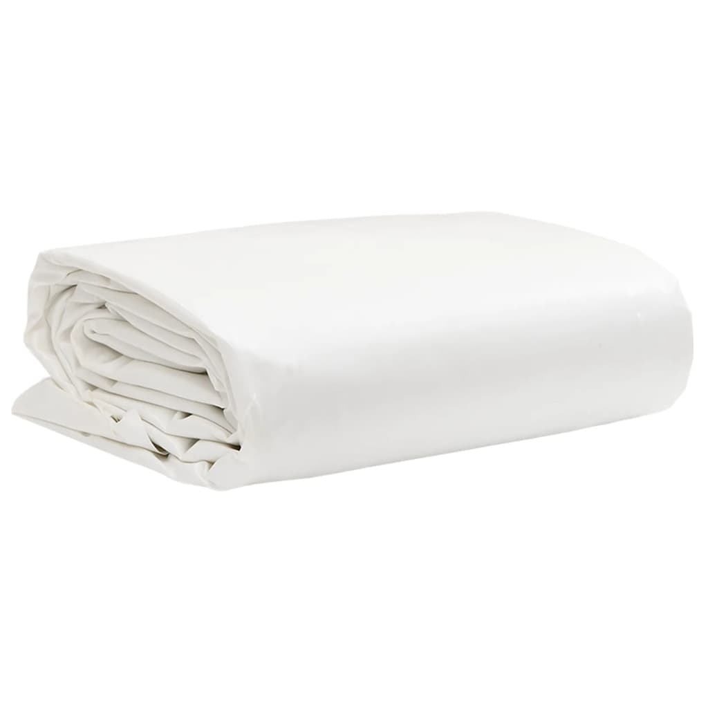 vidaXL Plandeka, biała, 5x7 m, 650 g/m²