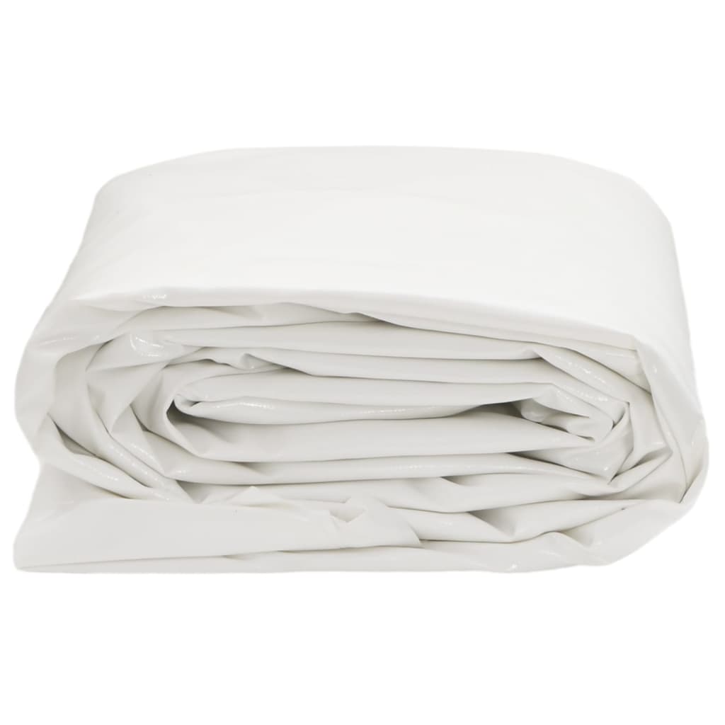 vidaXL Plandeka, biała, 5x8 m, 650 g/m²