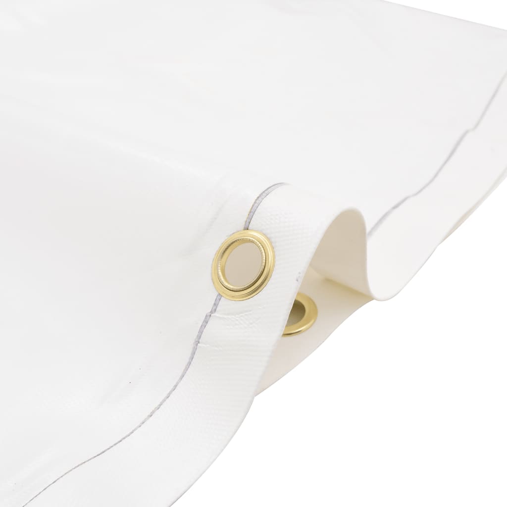 vidaXL Plandeka, biała, Ø 2,6 m, 650 g/m²