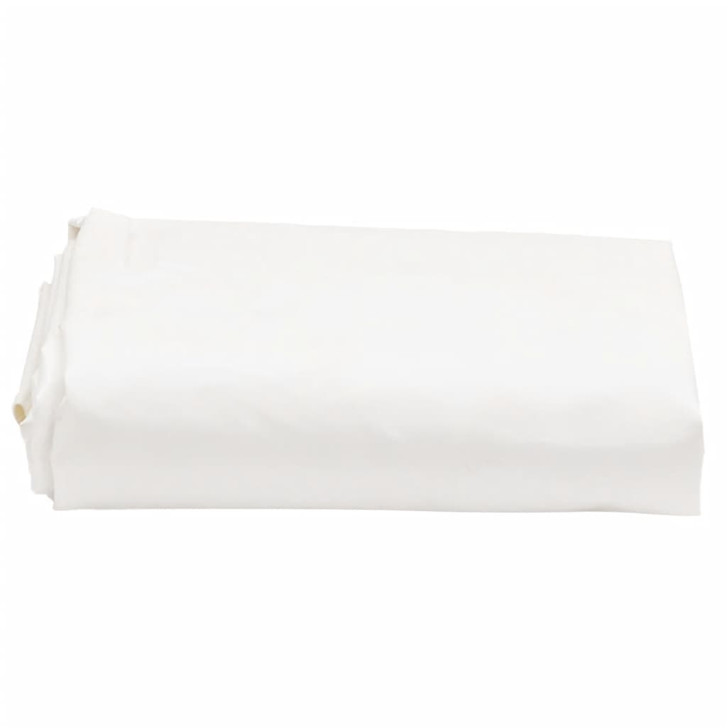 vidaXL Plandeka, biała, Ø 2,8 m, 650 g/m²