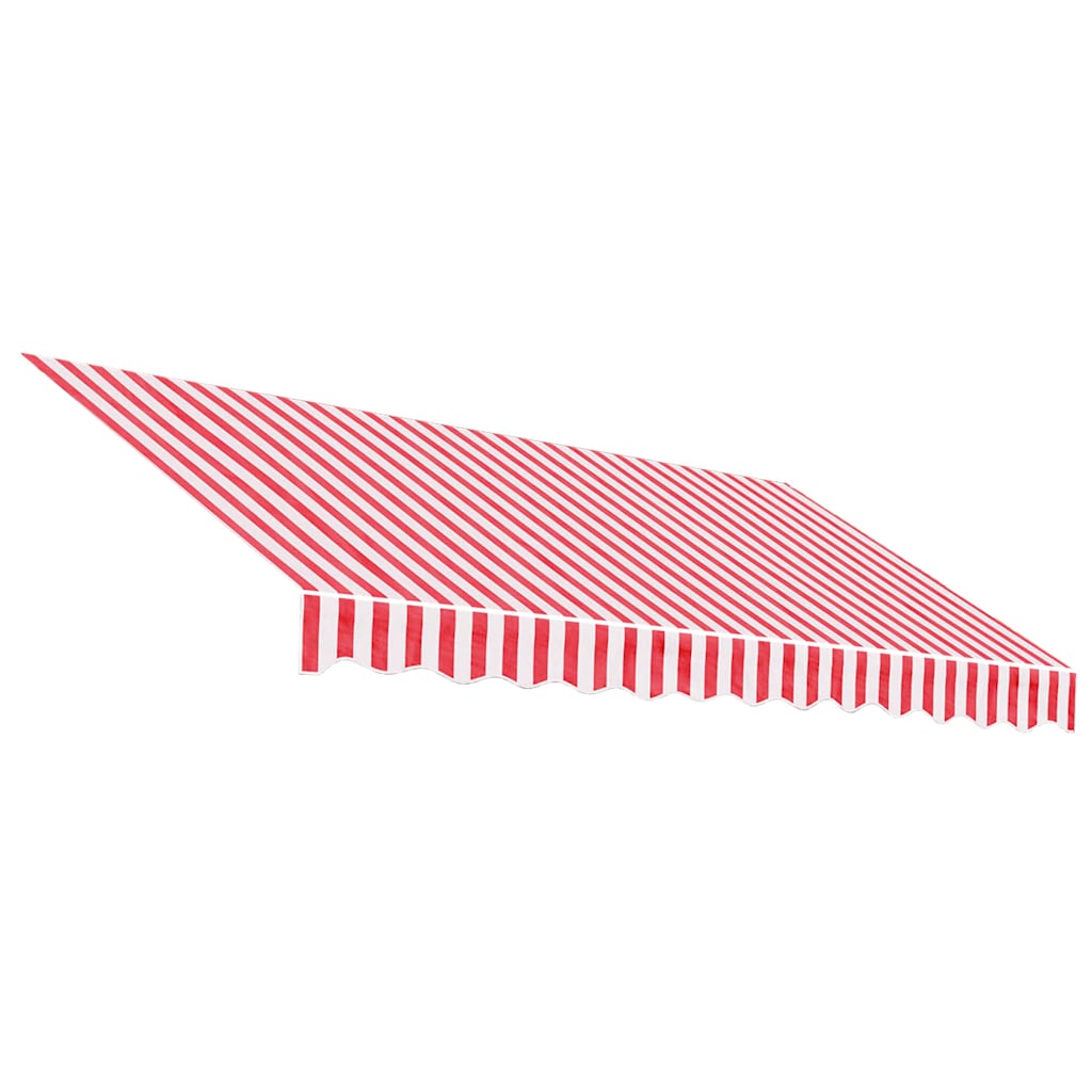 vidaXL Zapasowa tkanina na markizę, czerwono-biała, 3x2,5 m, poliester