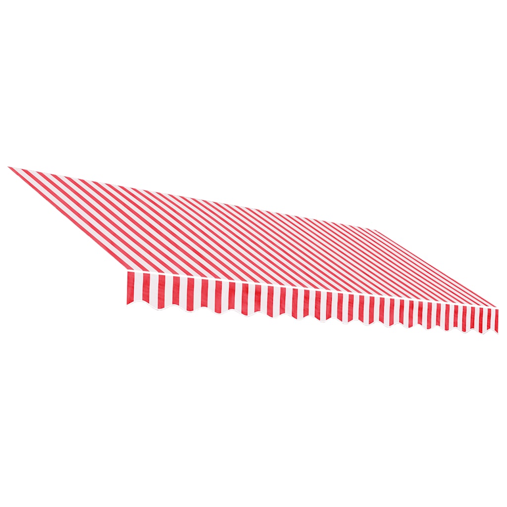 vidaXL Zapasowa tkanina na markizę, czerwono-biała, 3,5x2,5 m, poliester