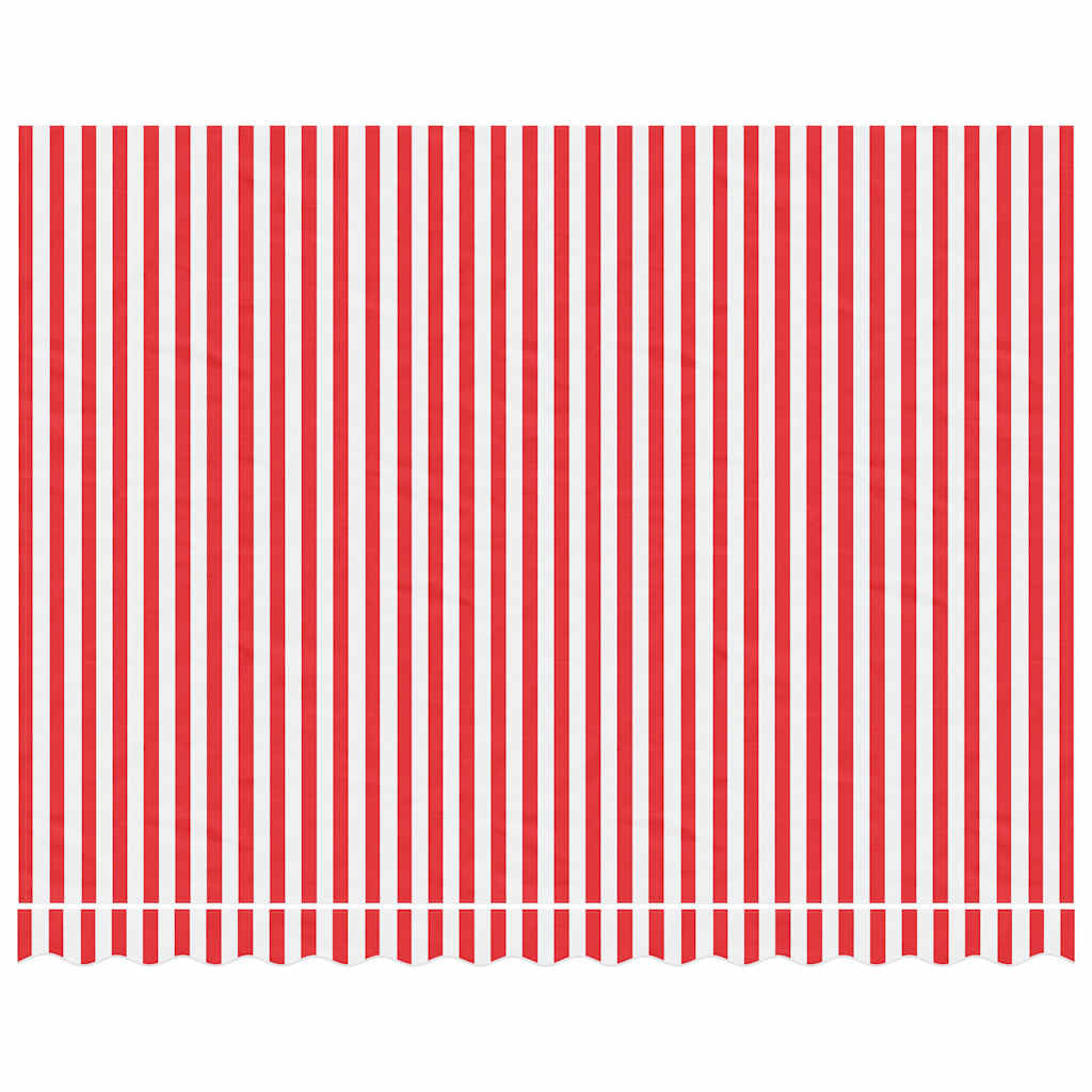 vidaXL Zapasowa tkanina na markizę, czerwono-biała, 3,5x2,5 m, poliester