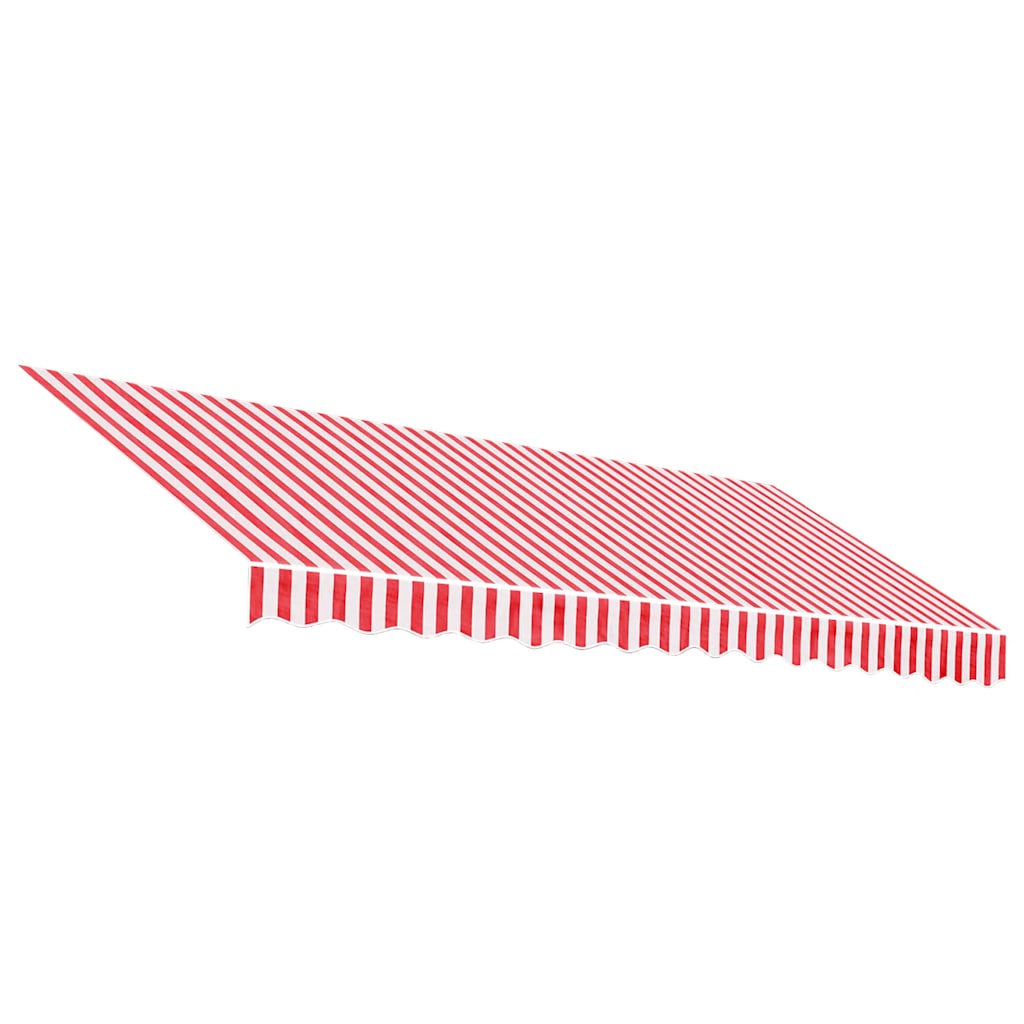 vidaXL Zapasowa tkanina na markizę, czerwono-biała, 4x3,5 m, poliester