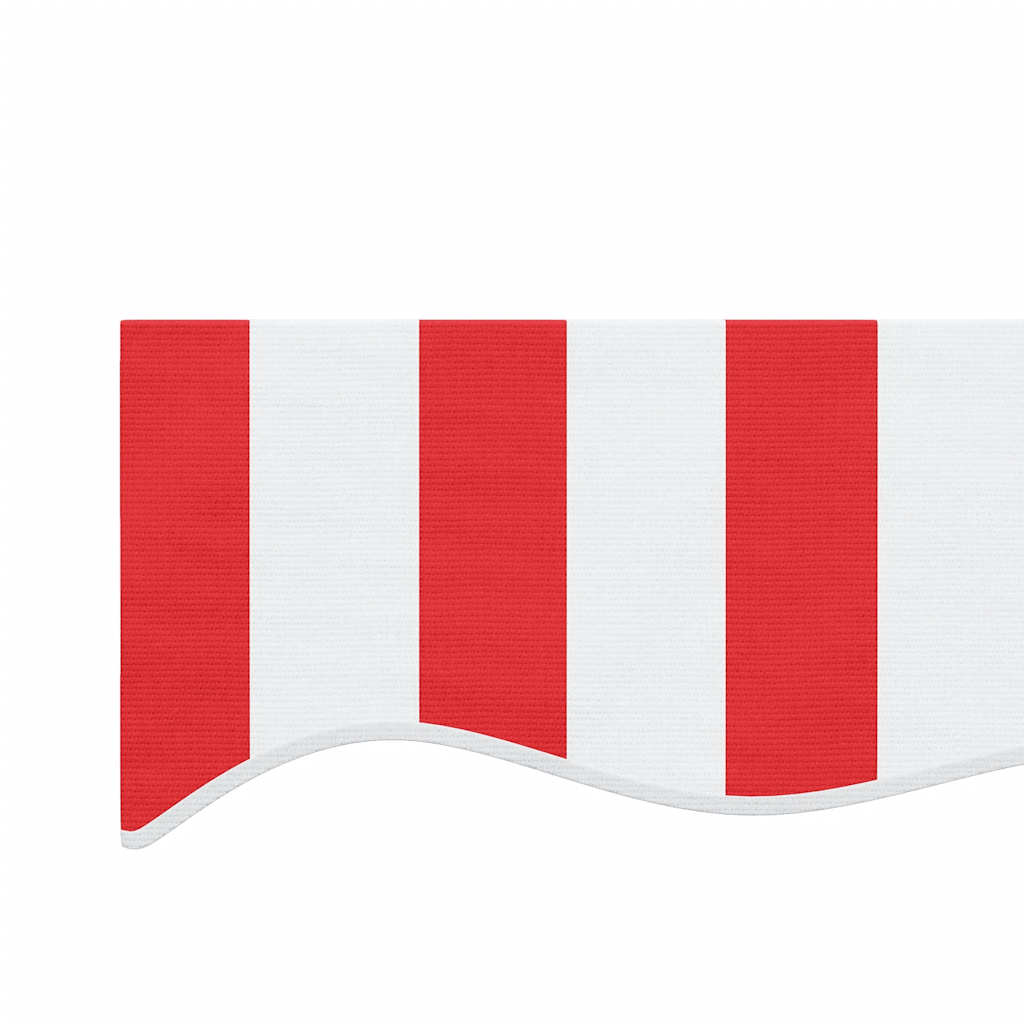 vidaXL Zapasowa tkanina na markizę, czerwono-biała, 4x3,5 m, poliester