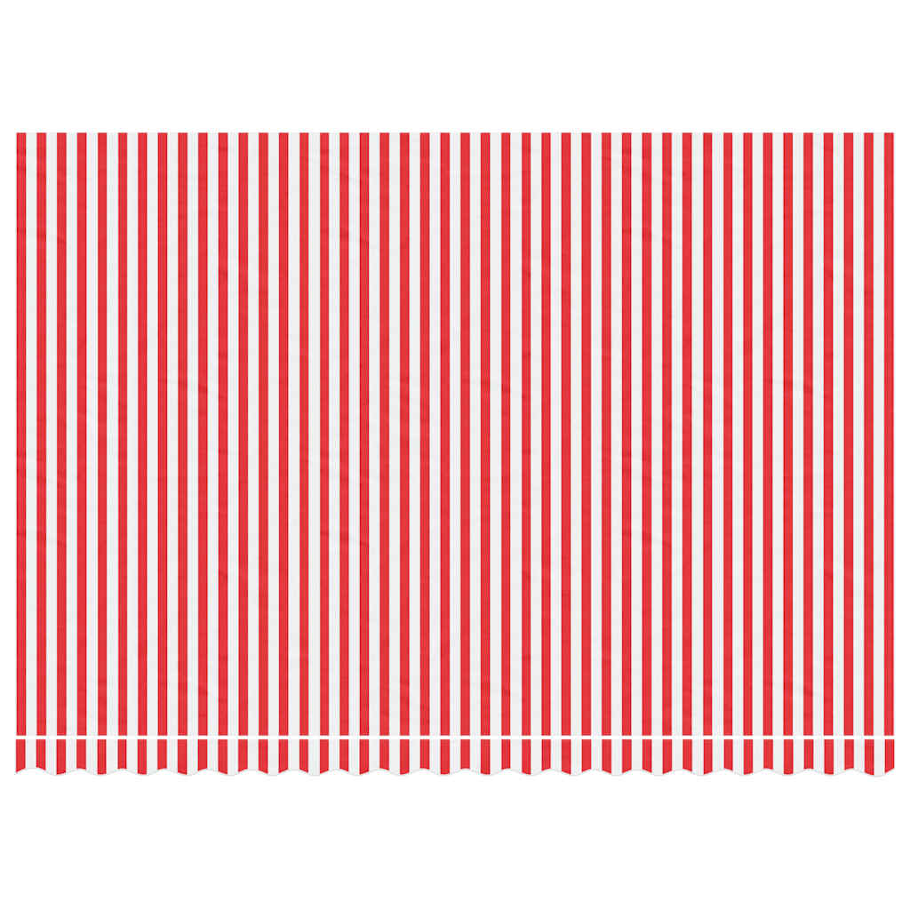 vidaXL Zapasowa tkanina na markizę, czerwono-biała, 4,5x3 m, poliester