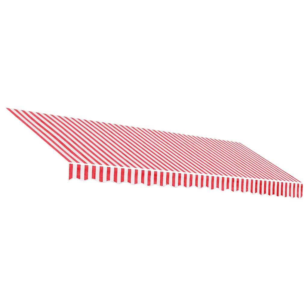 vidaXL Zapasowa tkanina na markizę, czerwono-biała, 4,5x3,5 m, poliester
