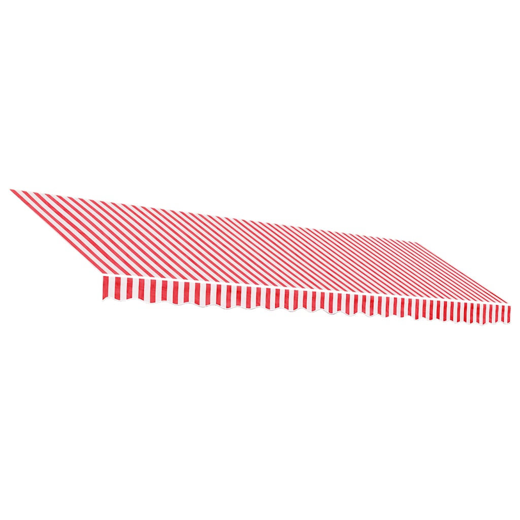 vidaXL Zapasowa tkanina na markizę, czerwono-biała, 5x3 m, poliester