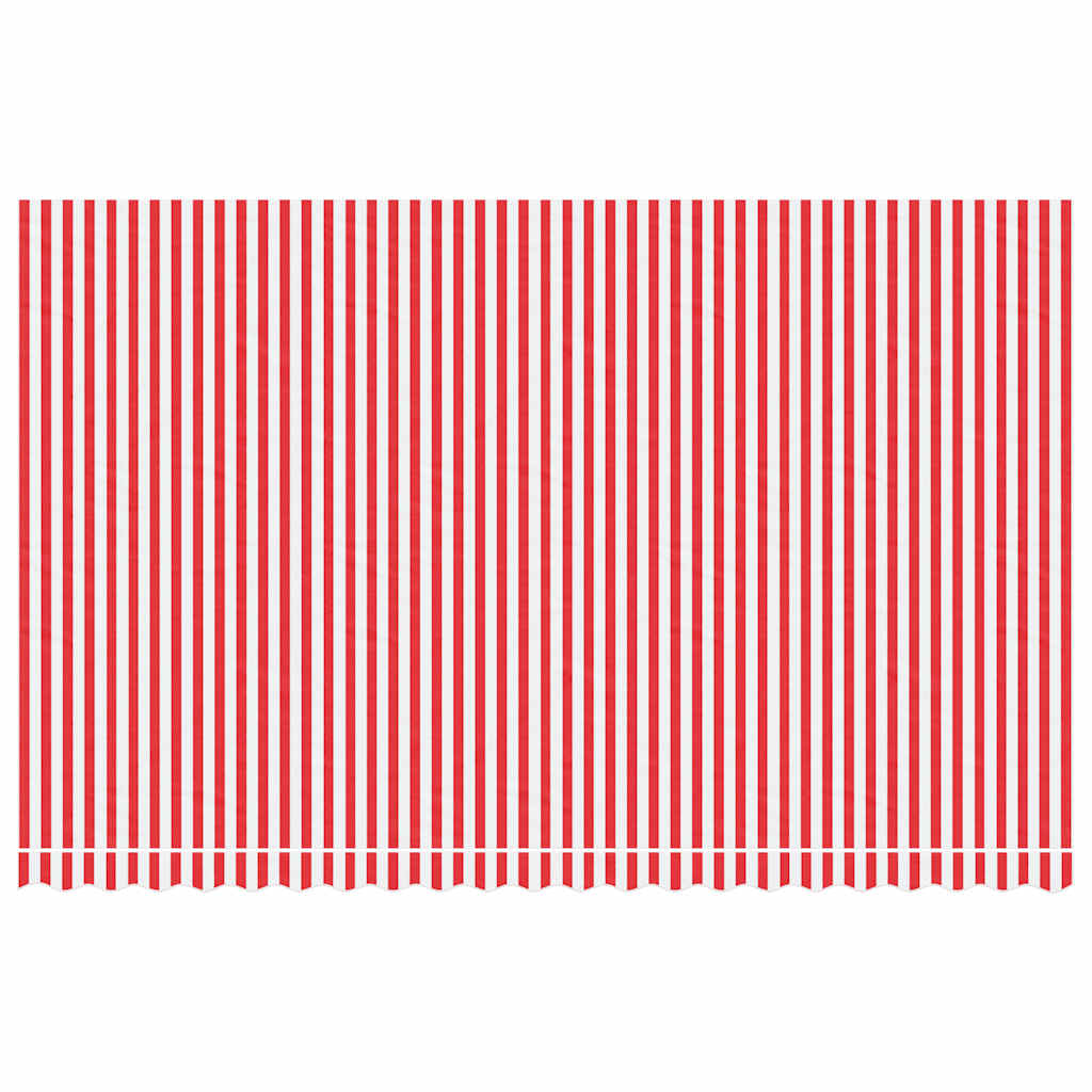 vidaXL Zapasowa tkanina na markizę, czerwono-biała, 5x3 m, poliester