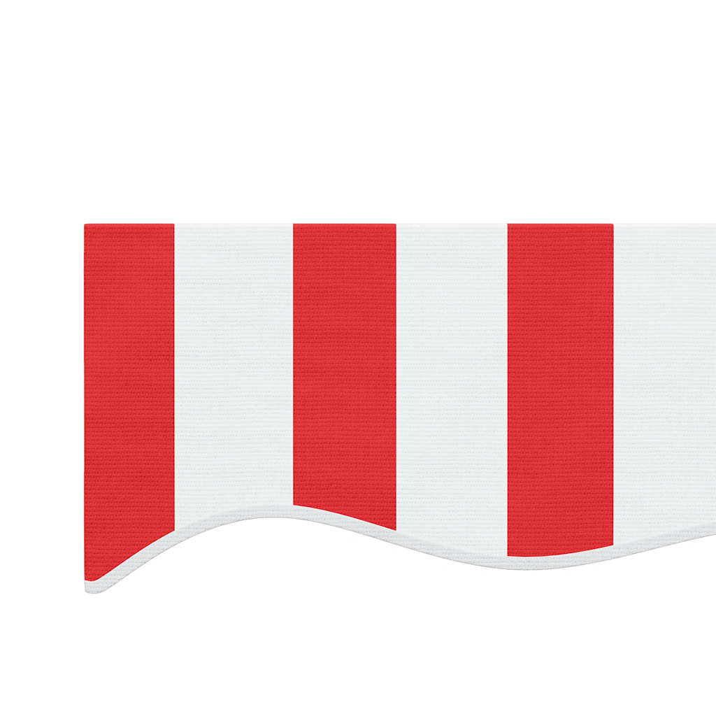 vidaXL Zapasowa tkanina na markizę, czerwono-biała, 5x3,5 m, poliester