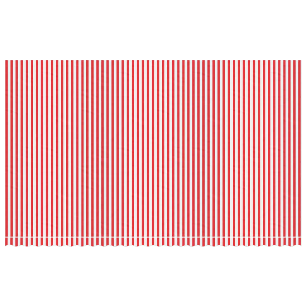 vidaXL Zapasowa tkanina na markizę, czerwono-biała, 6x3,5 m, poliester