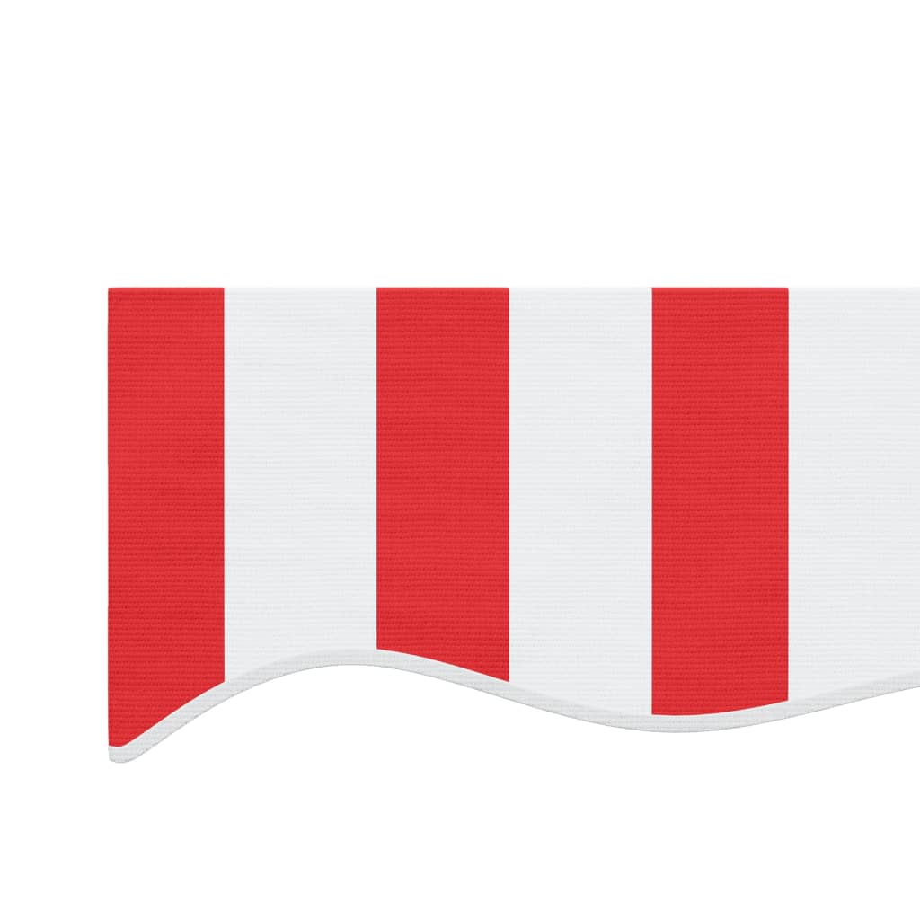 vidaXL Zapasowa tkanina na markizę, czerwono-biała, 6x3,5 m, poliester