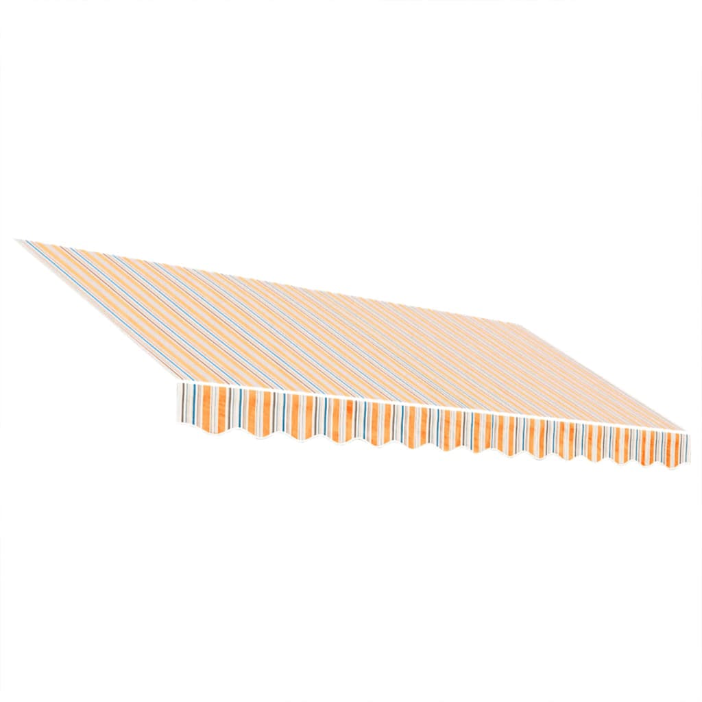 vidaXL Zapasowa tkanina na markizę, pomarańczowo-niebieska, 3,5x2,5 m, poliester