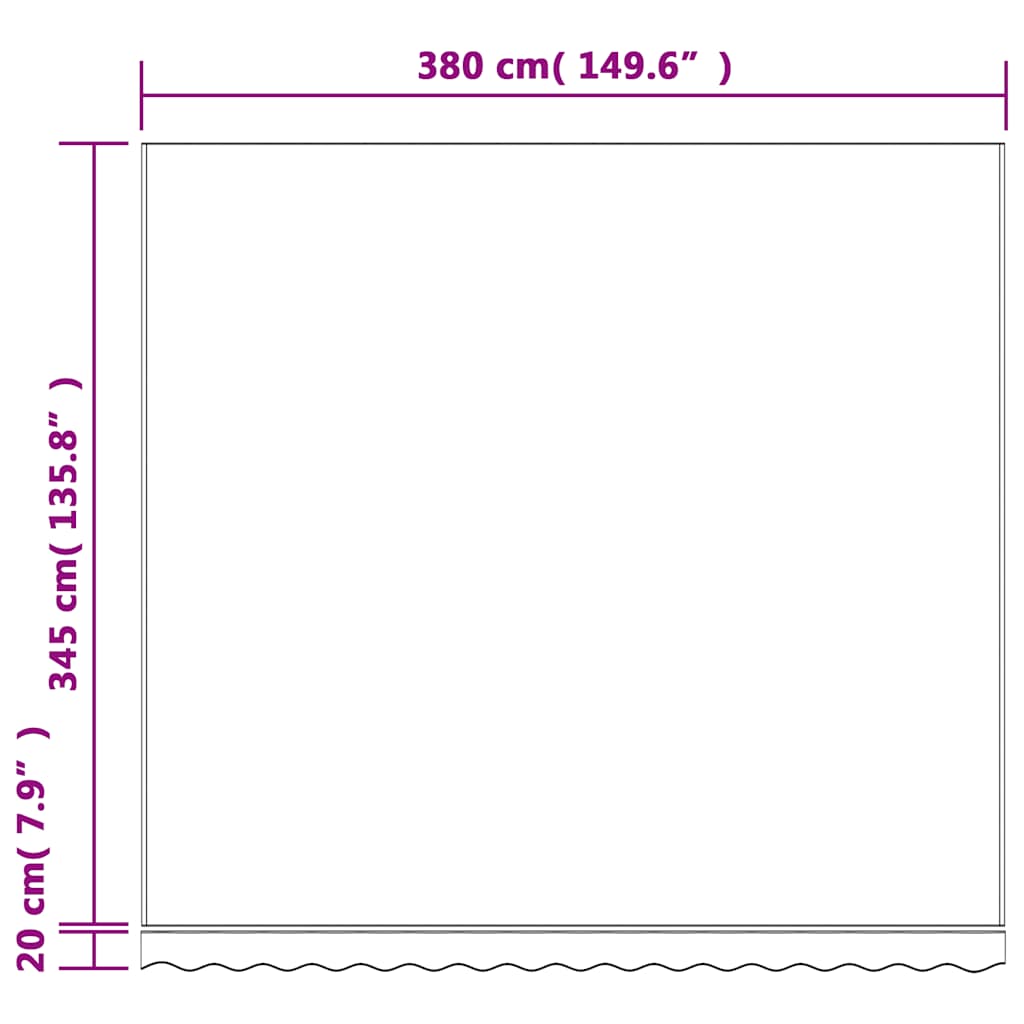 vidaXL Zapasowa tkanina na markizę, pomarańczowo-niebieska, 4x3,5 m, poliester